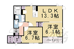 Ｄ−ｒｏｏｍ三条大橋 3階2SLDKの間取り