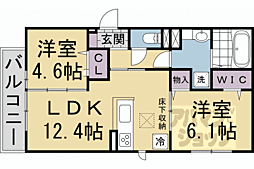 アイル京都八条 2LDKの間取図画像