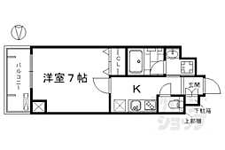 JR東海道・山陽本線 京都駅 徒歩14分の賃貸マンション 5階1Kの間取り