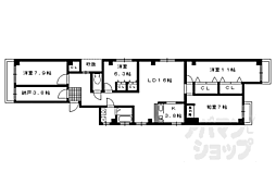 ナベル錦 5階4SLDKの間取り