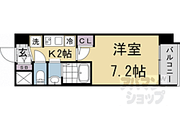 京都市上京区革堂前之町マンション 1Kの間取図画像