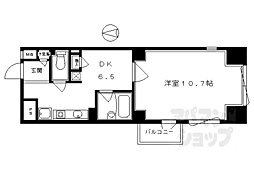パインフィールド御池 6階1DKの間取り