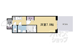 JR東海道・山陽本線 西大路駅 徒歩5分の賃貸マンション 1階1Kの間取り