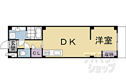 JR山陰本線 丹波口駅 徒歩8分の賃貸マンション 1階1LDKの間取り