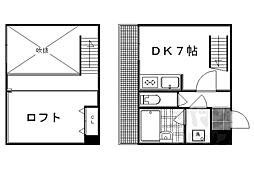 烏丸今出川ノースワン 3階1DKの間取り
