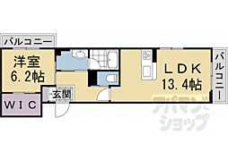 シャーメゾンなごみ 1LDKの間取図画像