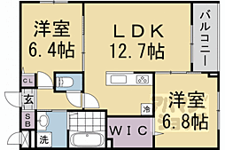 アーバンコート堀川西 2LDKの間取図画像