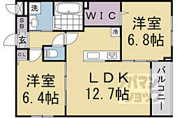 アーバンコート堀川西 2LDKの間取図画像