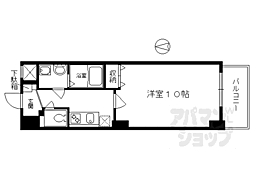 JR山陰本線 丹波口駅 徒歩5分の賃貸マンション 4階1Kの間取り