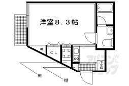サイト祇園八坂 5階1Kの間取り
