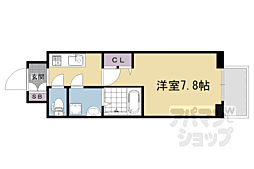 JR東海道・山陽本線 西大路駅 徒歩5分の賃貸マンション 2階1Kの間取り