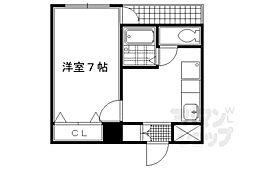 京福電気鉄道北野線 北野白梅町駅 徒歩5分の賃貸マンション 4階1Kの間取り