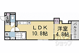 GRAMM丹波口 1LDKの間取図画像
