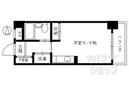 阪急京都本線 大宮駅 徒歩7分の賃貸マンション 3階ワンルームの間取り