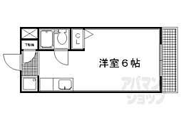 京都市営烏丸線 今出川駅 徒歩15分の賃貸マンション 3階1Kの間取り
