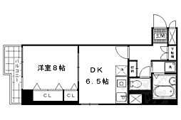 ライオンズマンション清水 3階1DKの間取り