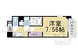 JR東海道・山陽本線 西大路駅 徒歩13分の賃貸マンション 5階1Kの間取り