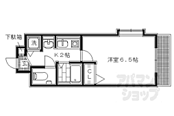 京阪本線 出町柳駅 徒歩17分の賃貸マンション 5階1Kの間取り