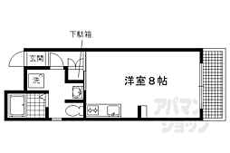 クインテット鞠小路 3階ワンルームの間取り