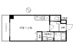 ウイング白川 207 2階1Kの間取り