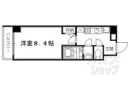 JR山陰本線 二条駅 徒歩8分の賃貸マンション 8階1Kの間取り
