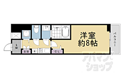 メロディーハイム松原 1Kの間取図画像