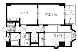 シティハウス407 2DKの間取図画像