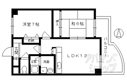 メゾンパーマネンス 2LDKの間取図画像