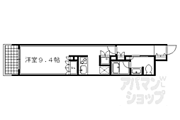 リーガル京都烏丸東 1Kの間取図画像
