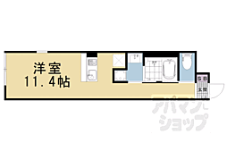 京都市東山区山崎町マンション ワンルームの間取図画像