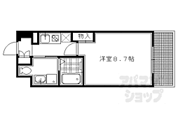 レジディア洛北 1Kの間取図画像