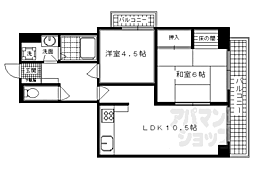 ロートレック中京 2LDKの間取図画像