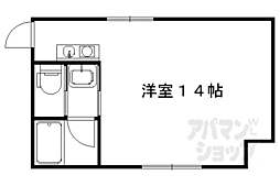 天使EiGHTRooM西洞院 ワンルームの間取図画像