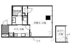 M&M'sapartment 1Kの間取図画像