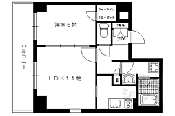 RESIDIA御所東 1LDKの間取図画像