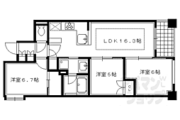 プラウド京都東洞院 3LDKの間取図画像