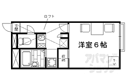 レオパレスイン京都 1Kの間取図画像