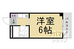 ブッダーシュド 1Kの間取図画像