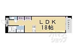 メゾン・ドゥ・クール 1LDKの間取図画像