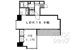 エスリード烏丸御池 1LDKの間取図画像