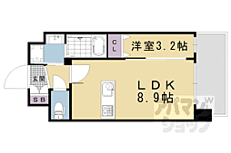 プレサンスTHEKYOTO粋都 1LDKの間取図画像