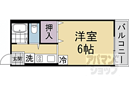 ハイツタウン聖護院 1Kの間取図画像