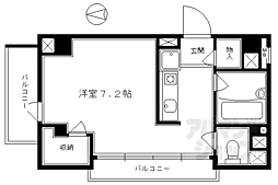 パインフィールド御池 1Kの間取図画像