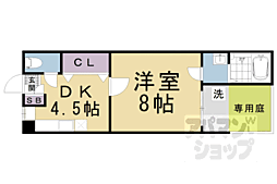 祇園ハイツ 1DKの間取図画像