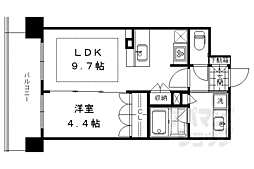 ザ・テラス京都グランターミナル 1LDKの間取図画像