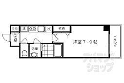 アドバンス京都烏丸グルーブ 1Kの間取図画像