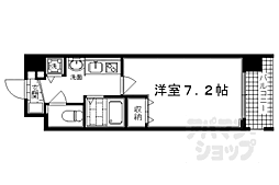 プレサンス京都四条烏丸クロス 1Kの間取図画像