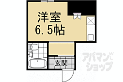ルピエ四条 ワンルームの間取図画像
