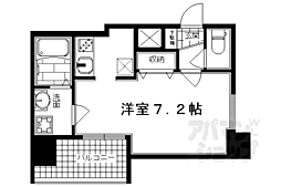 アクアプレイス京都二条城 1Kの間取図画像