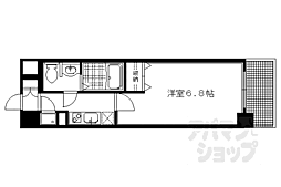 アクアプレイス京都聖護院 1Kの間取図画像
